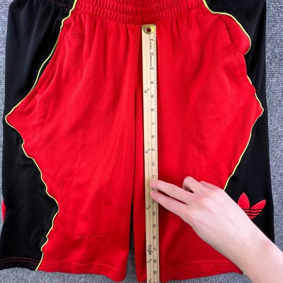 Adidas Shorts Mens Large Orange Black Workout Gym Drawstring Pockets Active - Picture 2 of 13